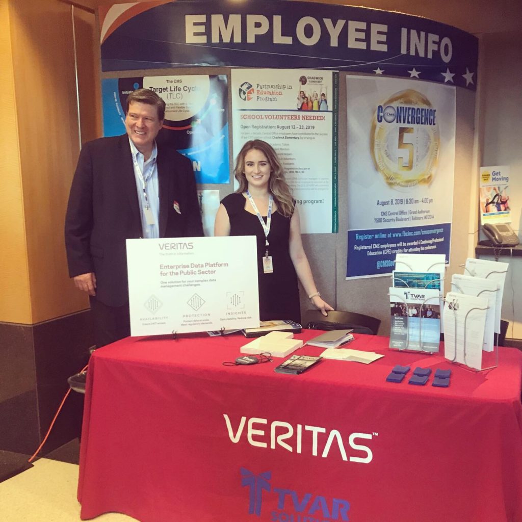 Emily and Jose at Convergence 2019 exhibiting with Veritas