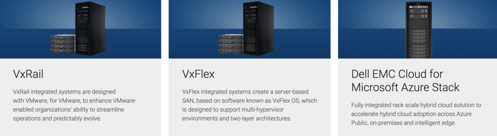 VxRail, VxFlex, Dell EMC Cloud for Microsoft Azure Stack