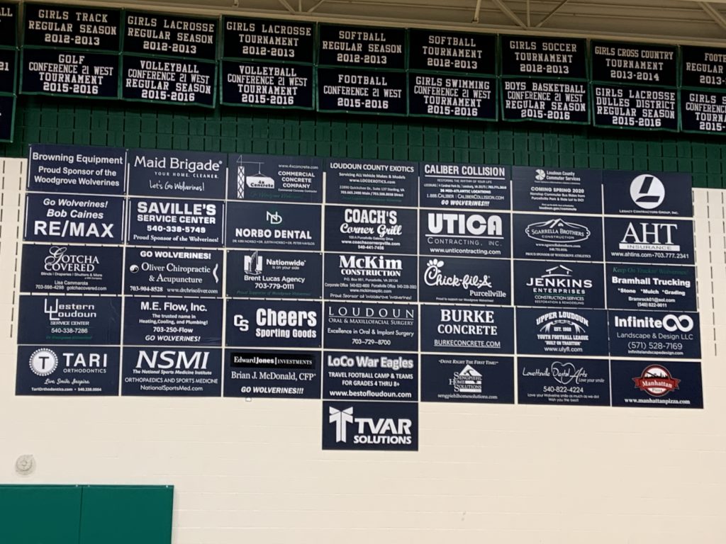 TVAR Solutions is up on the wall for the Woodgrove Wolverines